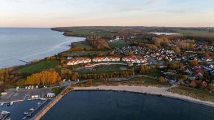 Aerial view of landmark in the island of Rugen 