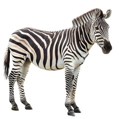 3D Zebra - Realistic Animal Illustration on Transparent Background