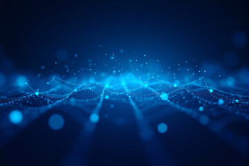 Fototapeta premium A modern AI background with glowing abstract network visuals, technological patterns, and advanced cyber grid designs..