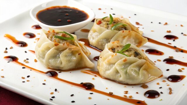 dampling sour and spicy   sauce and basil