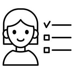 체크 리스트와 사람 아이콘