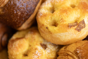 Golden Brown Pastries Close Up