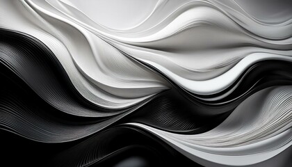 White and black bright abstract background with smooth lines