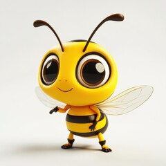 a cartoon bee with large eyes