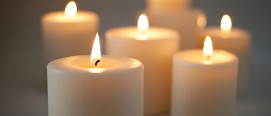 close-up of lit candles