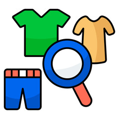 An icon design of search shopping