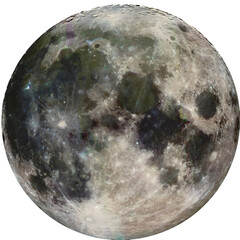 Moon isolated on png transparent background. Elements of this image furnished by NASA.
