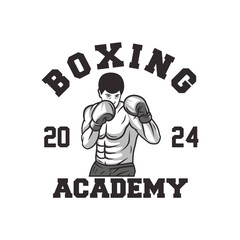 Boxing Logo sign badge isolated. Boxing logo with white background vector design