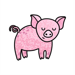 Pig Colorful Illustration