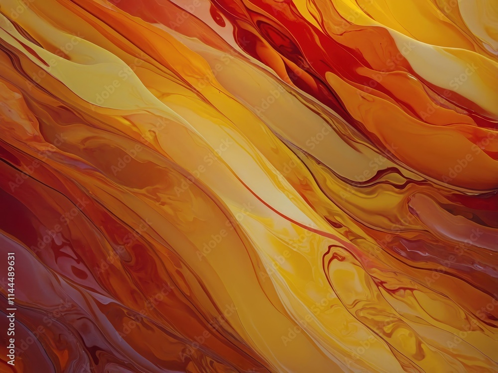 Poster vibrant swirls of orange and yellow colors create a mesmerizing abstract pattern reminiscent of flow