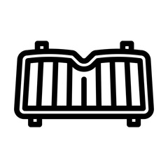 sunshade accessory line icon vector. sunshade accessory sign. isolated contour symbol black illustration