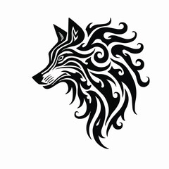 Fototapeta premium wolf head icon