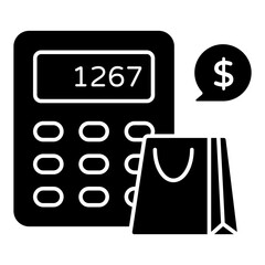 A beautiful design icon of shopping calculation