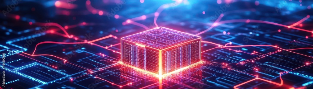 Aufkleber A cyber vault glowing with energy, surrounded by swirling lines of secure data streams and protected servers