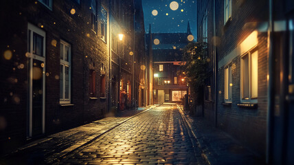 Fototapeta premium empty street by night