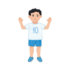 Little Boy Colorful Illustration