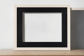 blank frame photo on wall