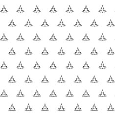 Naklejka premium pine tree graphic line art vector white background eps file seamless pattern