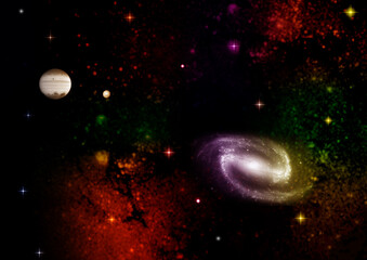 galaxy in a free space.