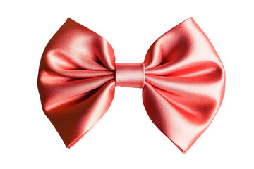 Fashionable hair bow pink pastel colors pattern design in beautiful color made out of satin fabric Isolated on cut out PNG or transparent background. Great hair accessory for girls and women.