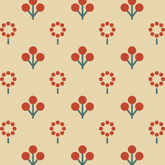 patern flowers nature decorative ornament retro colors minimalism template background