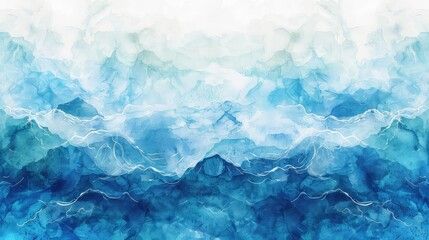 Obraz premium Blue watercolor background