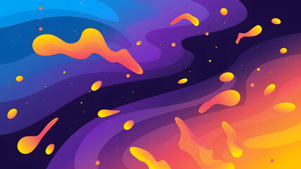 Fototapeta premium An illustration of an abstract background with a blue and purple gradient.