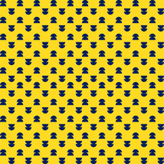 Yellow Blue Semi Circles Geometric Pattern Modern Shapes Background