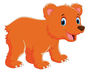 Cute baby bear cartoon vector illustration