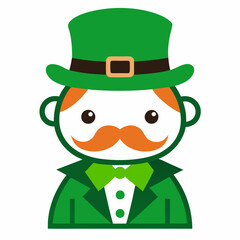 st patricks day leprechaun. st patricks day leprechaun cartoon character vector icon in green costume. Ireland leprechaun cartoon vector art.