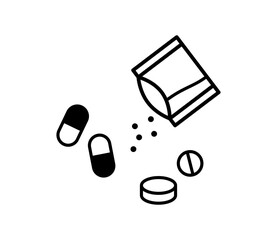 シンプルな薬のイラスト　ベクター
