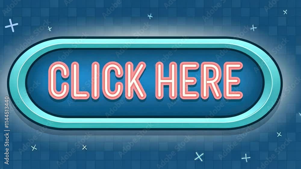 Poster animated glow button a whimsical oval button that exhibits a luminous transition between light and d