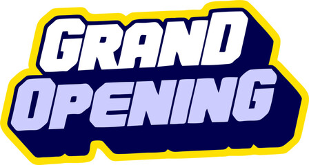 Grand Opening Sticker Text 