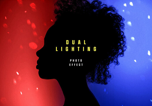 Beam Dual Light Dramatic Photo Effect Mockup