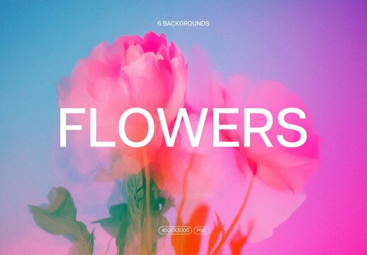 Abstract Faded Flowers Textures WIth Generative AI