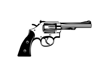 Gun icon, gun logo vector black on white background.