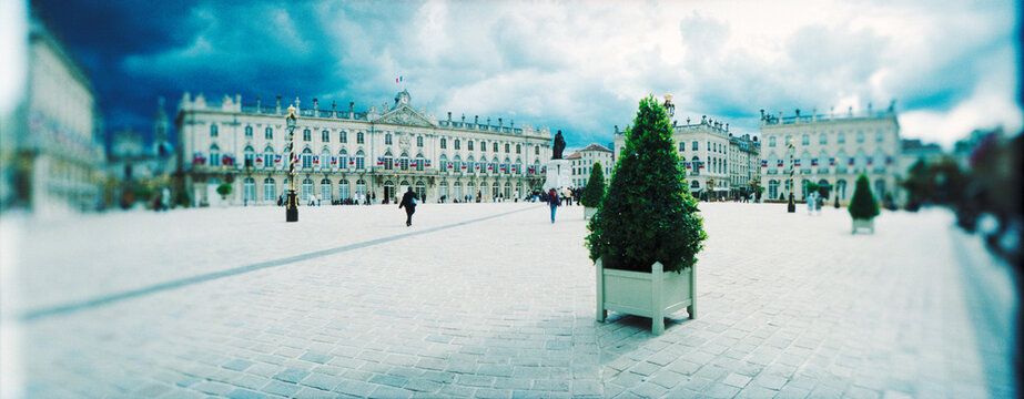 Panoramic image of the plaza, Nancy, Meurthe-Et-Moselle, Lorraine, France.