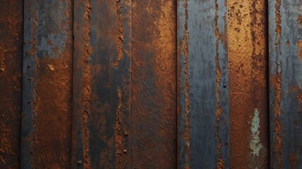 Obraz premium old rusty metal sheet texture in daylight. Background for banner, backdrop or texture