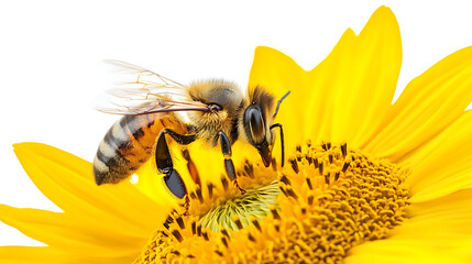 bee on sunflower