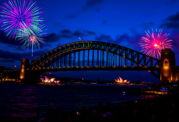 Obraz premium Australia Day Fireworks Extravaganza