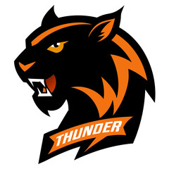 Thunder Panther mascot logo design