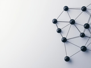 Obraz premium Virtual collaboration tools Minimalist representation of collaboration tools with black nodes