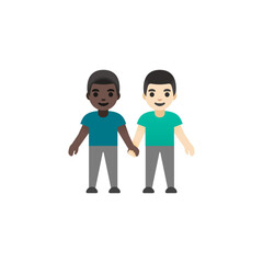 Two Men Holding Hands Emoji
