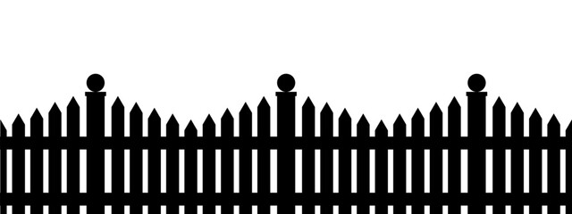 seamless vector fence isolated on white