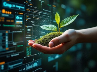 hand holding plant