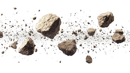 Artistic expression with painted rocks, green and white harmony in a rock composition