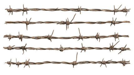 Intricate closeup, barbed wire fence, sharp barbs, and interwoven metallic design for security boundary protection