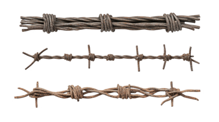 Intricate closeup of barbed wire, highlighting the sharpness, design, and security implications of this protective barrier