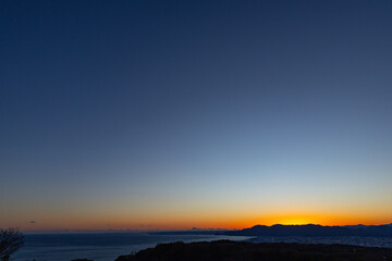 日本平夢テラスから暮れてゆく海