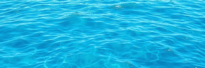 Obraz premium Blue water wave background with ripples and foam, marine, blue, ripple